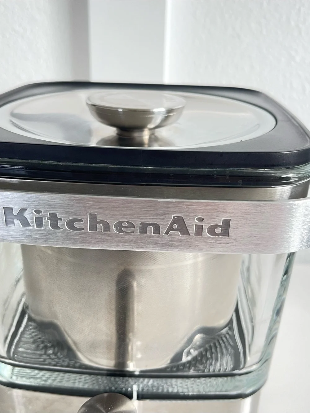 Kitchen Aid Cold Brew Coffee Maker 18 Servings Concentrate stainless steel glass